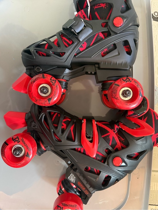 Other - Adjustable Black and Red Quad Roller Skates